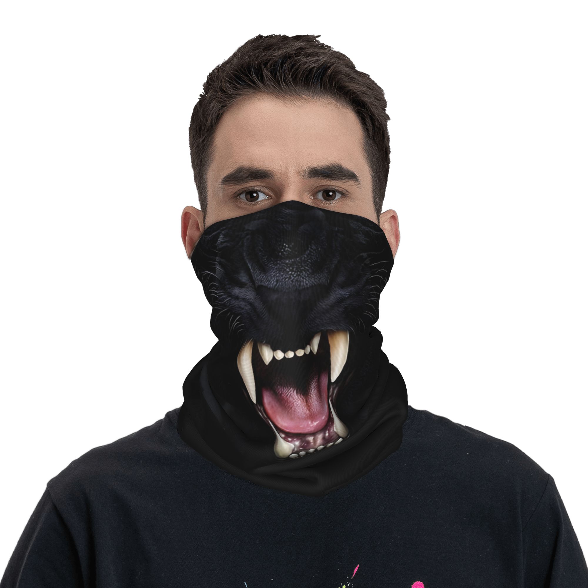 Custom Black Panther Animal He - Neck Gaiter Face Cover 评论和价格