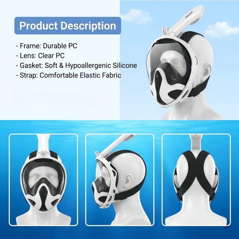 XIAOTREE Full Face Snorkel Mas - Anti Pollution Mask 评论和价格
