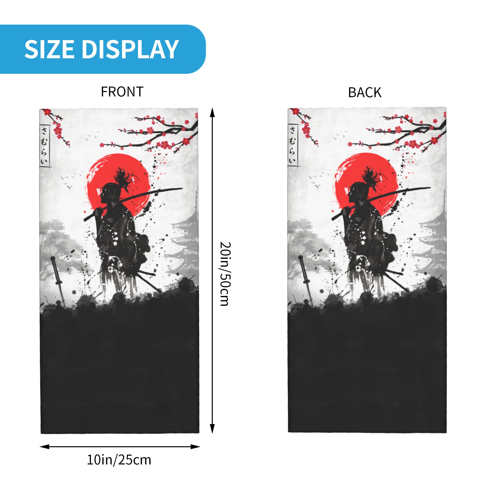 Japanese Samurai Warrior Banda - Neck Gaiter Face Cover 评论和价格
